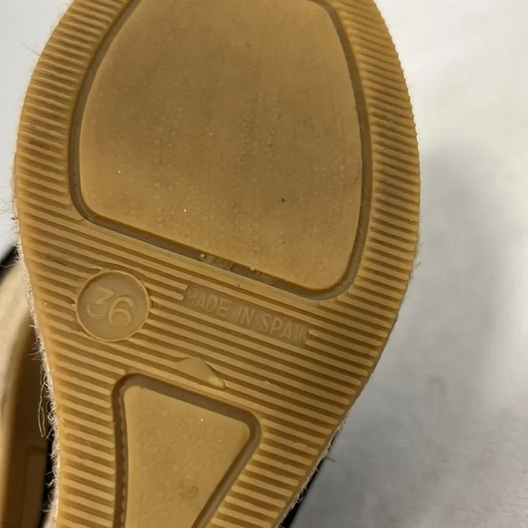 Gaimo Women’s Soft Leather and Black Suede Espadrille Wedge Heels size 36 - Picture 8 of 9